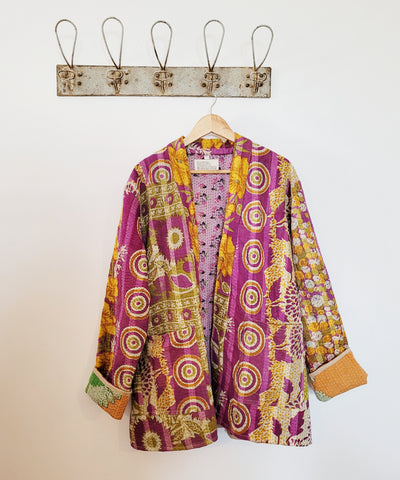 Kantha short robe - x large