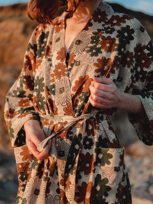 The 'Flower Power' Robe-  SAMPLE