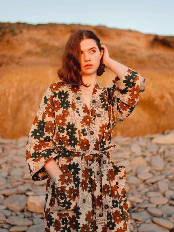 The 'Flower Power' Robe-  SAMPLE