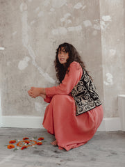 The 'Ramona' kaftan dress- CLAY - SAMPLE