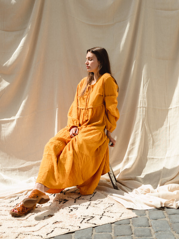 The 'Rosa' dress-turmeric