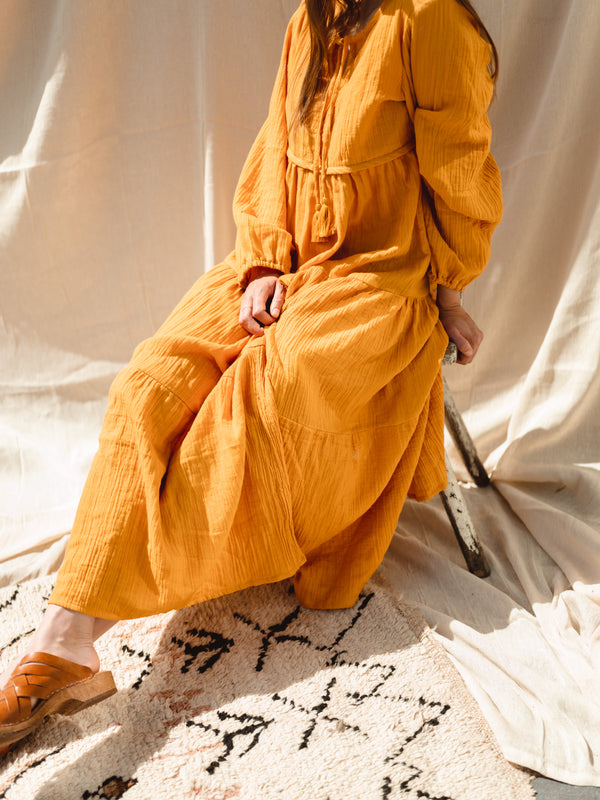 The 'Rosa' dress-turmeric