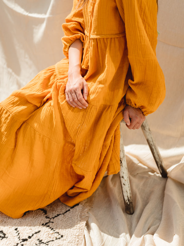 The 'Rosa' dress-turmeric