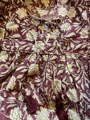 Sample block print folk dress - S