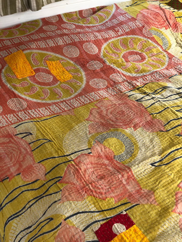 Vintage Kantha Throw
