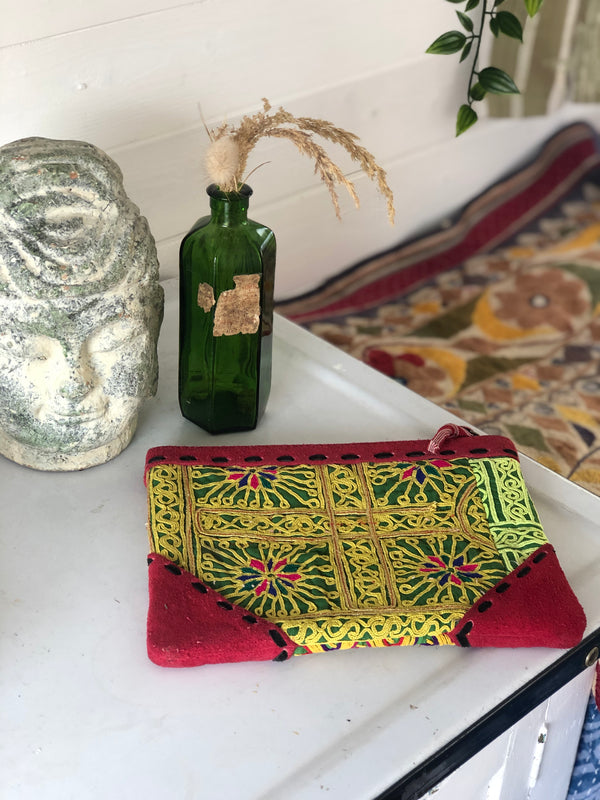 Indian embroidered clutch/pouch bag