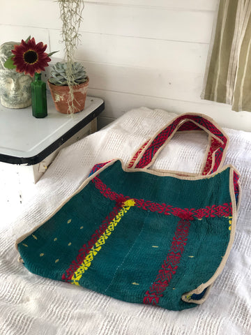 Kantha market bag