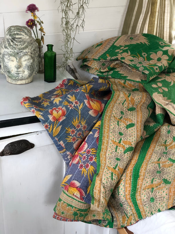 Vintage Kantha Throw