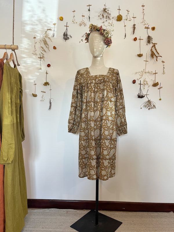 Sample block print Polly dress - S