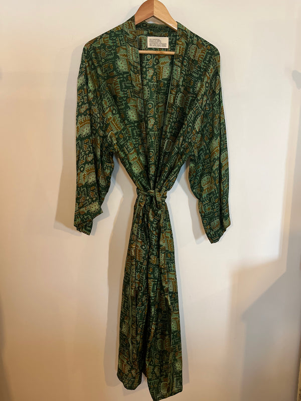 Vintage sari duster