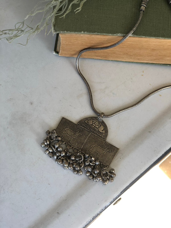 Vintage style Indian charm necklace