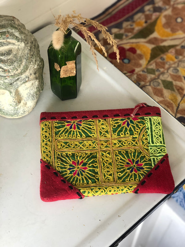 Indian embroidered clutch/pouch bag
