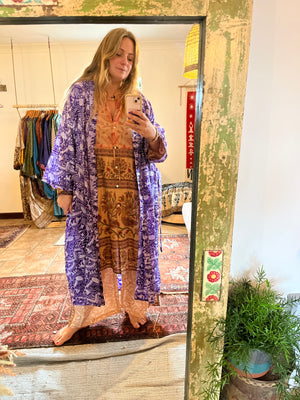 Vintage sari duster