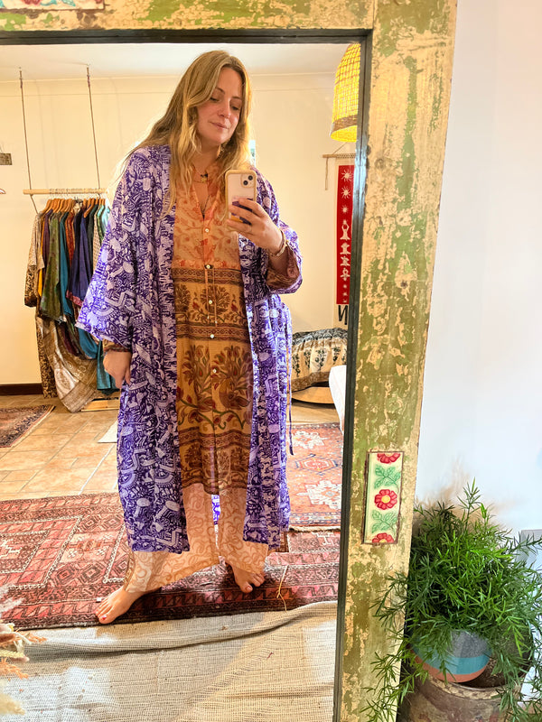 Vintage sari duster