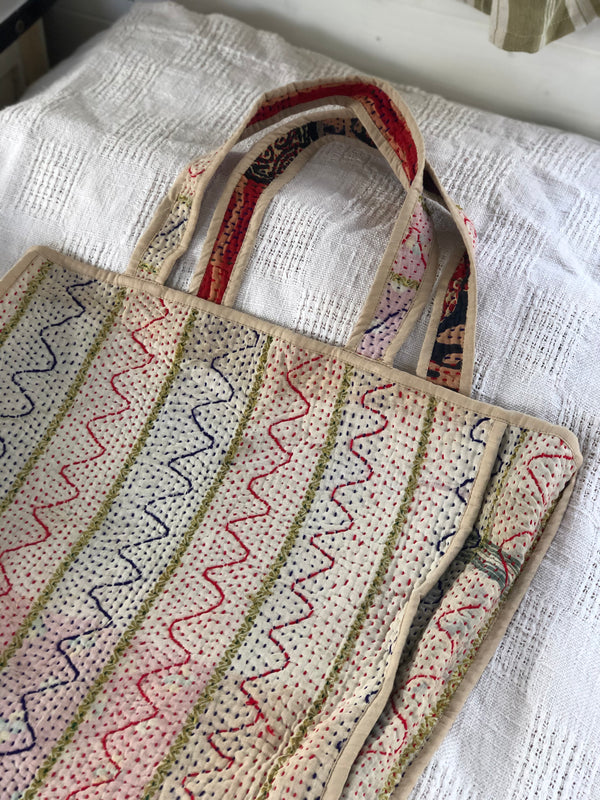 Kantha market bag