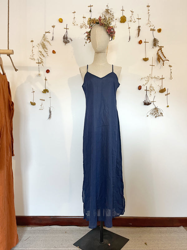 Sample Navy slip dress - s/m