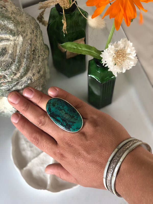 Turquoise sterling silver ring