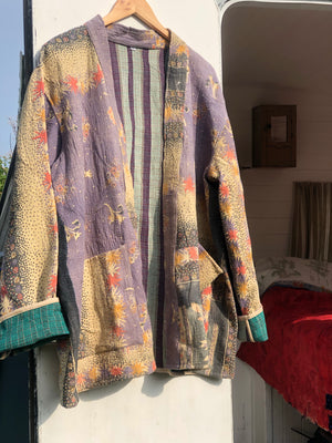 Kantha short robe -  x x large