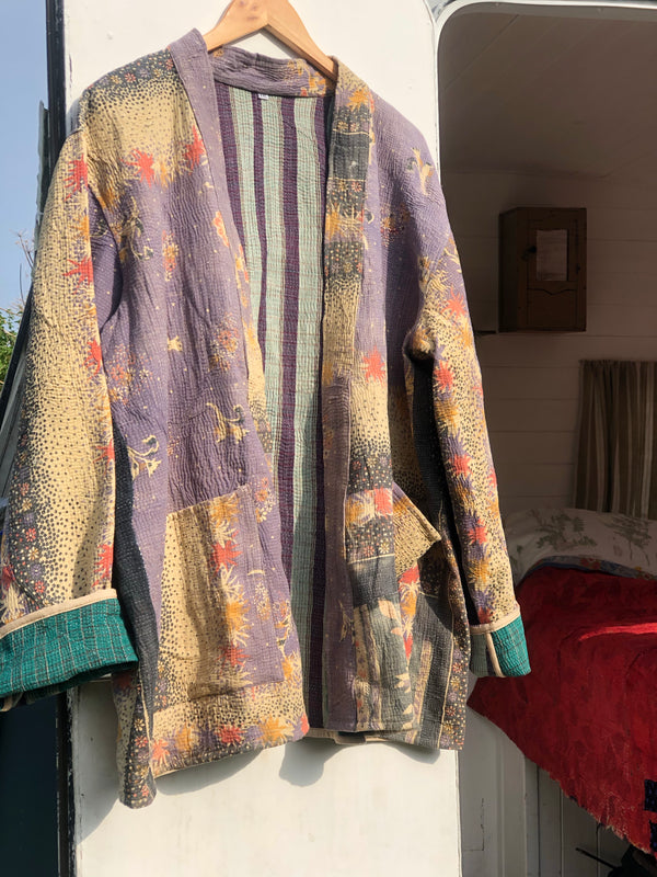 Kantha short robe -  x x large