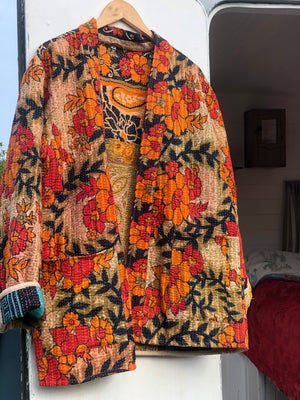 Kantha short robe -  x large