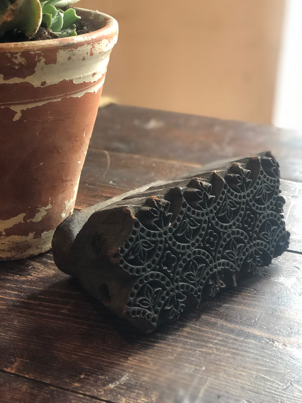 Vintage Indian wooden block