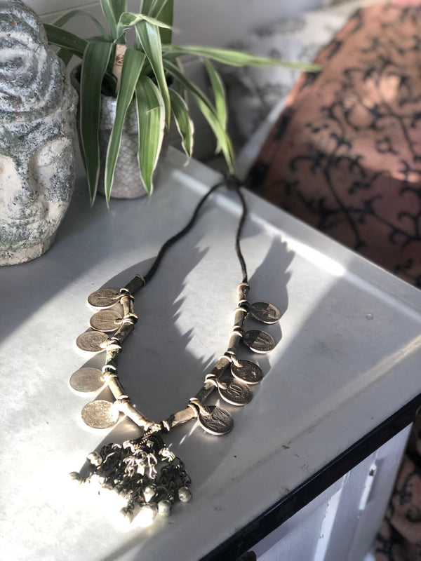 Vintage Indian coin necklace