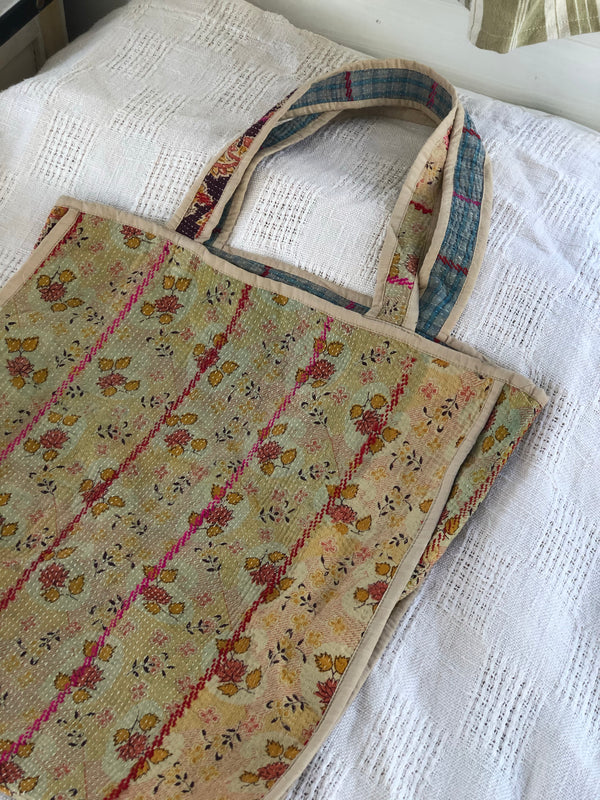 Kantha market bag