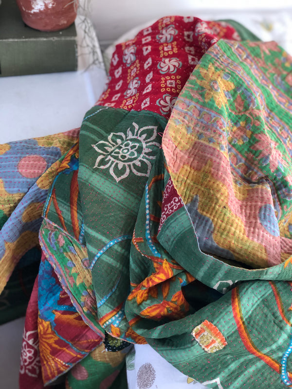 Vintage Kantha Throw