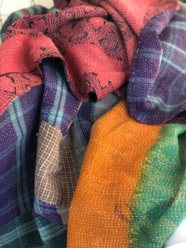 Vintage Kantha Throw