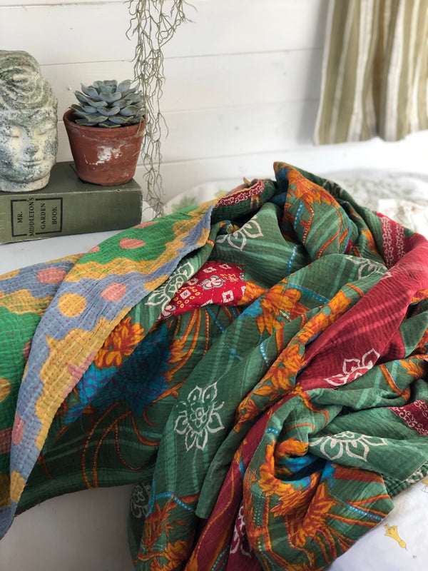 Vintage Kantha Throw