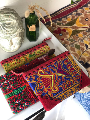Indian embroidered clutch/pouch bag