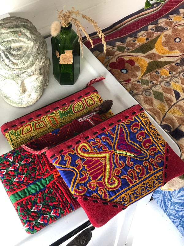 Indian embroidered clutch/pouch bag