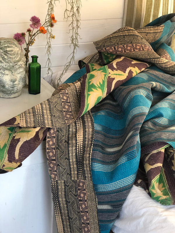 Vintage Kantha Throw