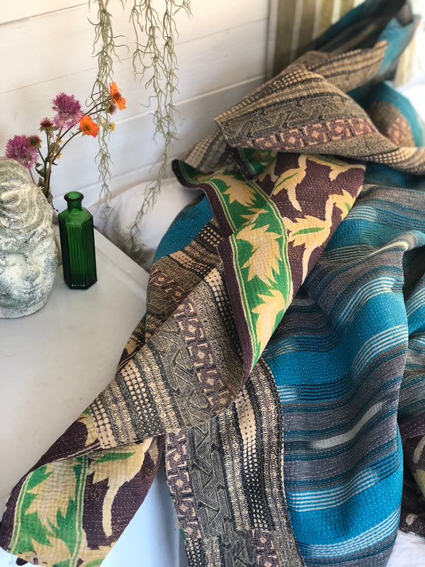 Vintage Kantha Throw
