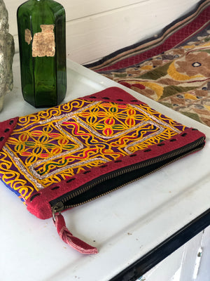 Indian embroidered clutch/pouch bag