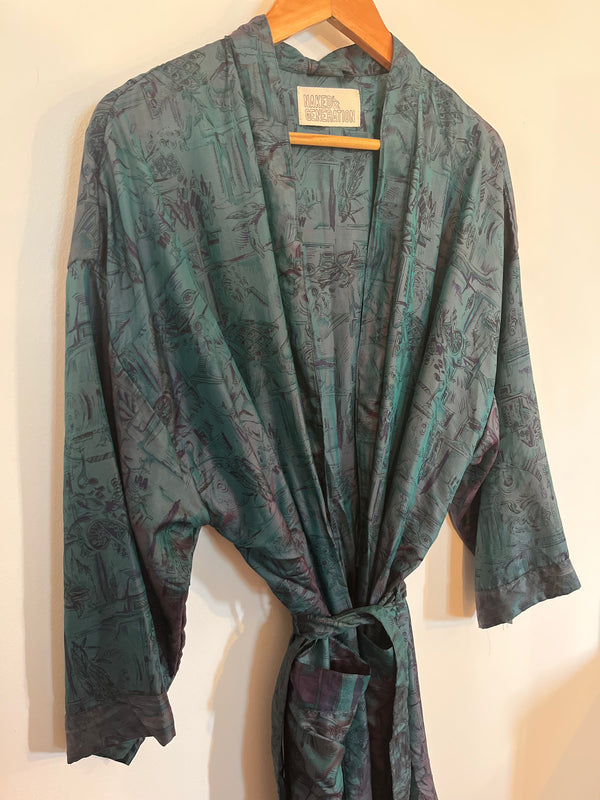 Vintage sari duster