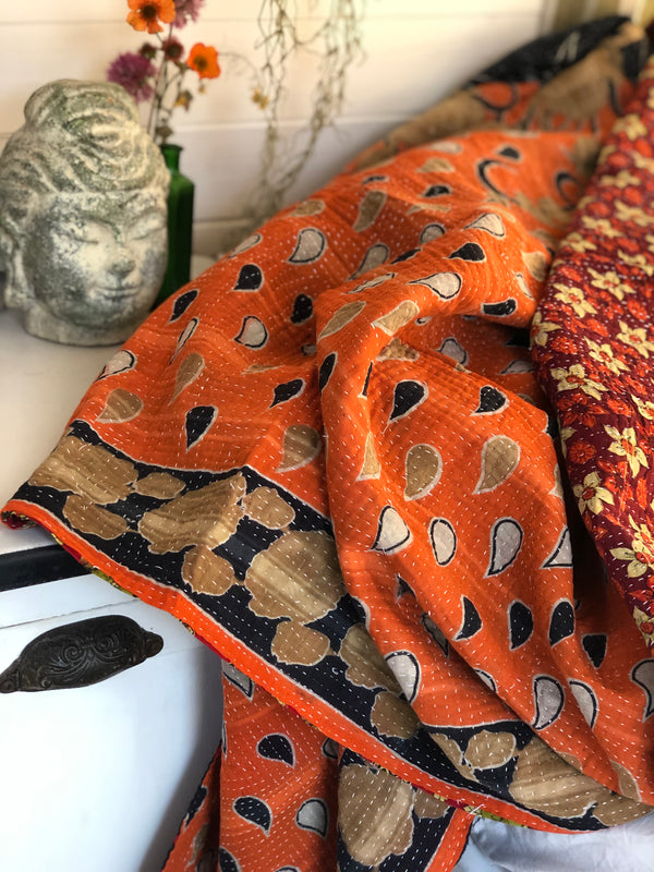 Vintage Kantha Throw
