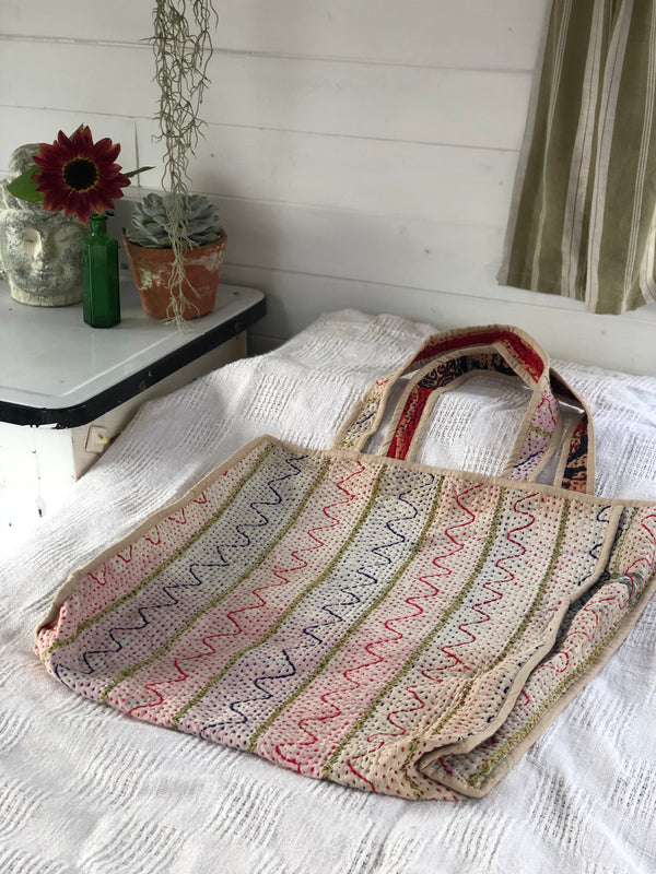 Kantha market bag