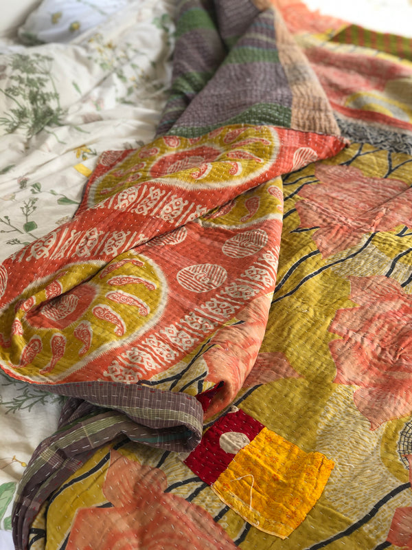 Vintage Kantha Throw