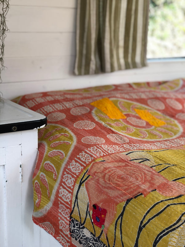 Vintage Kantha Throw