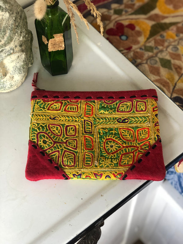 Indian embroidered clutch/pouch bag