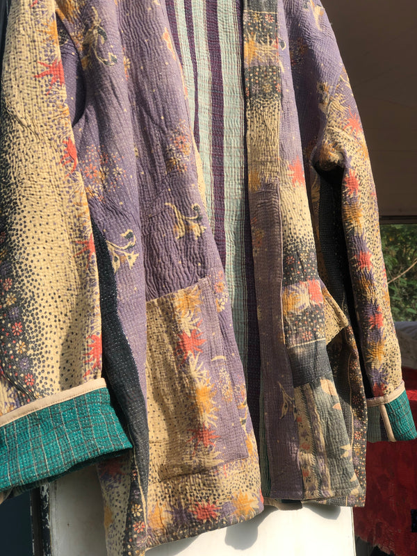 Kantha short robe -  x x large