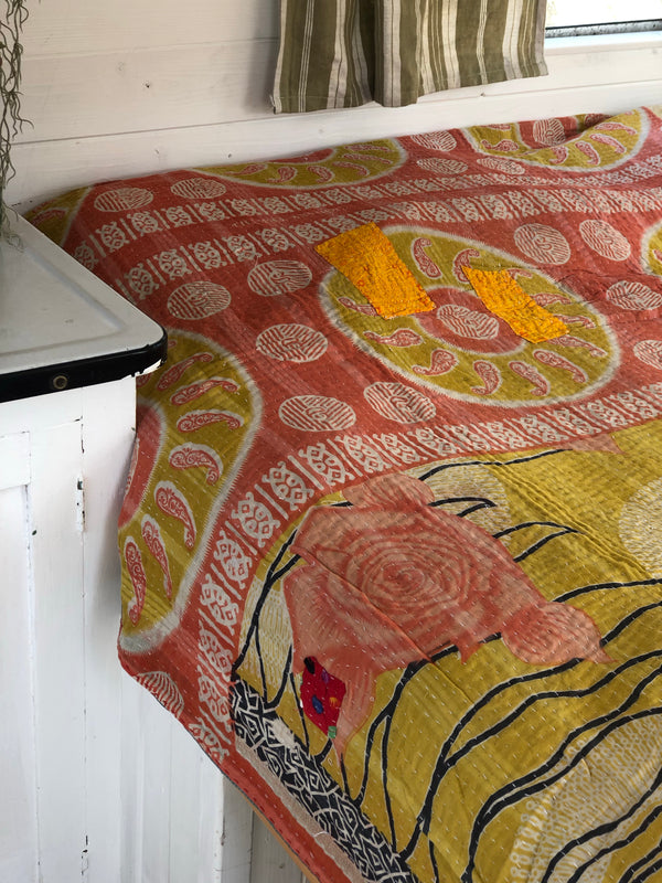Vintage Kantha Throw