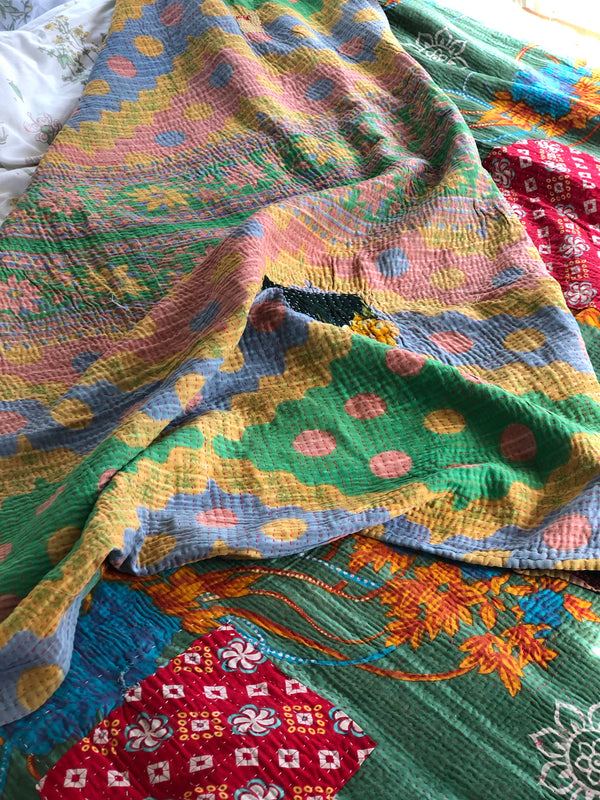 Vintage Kantha Throw