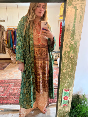 Vintage sari duster