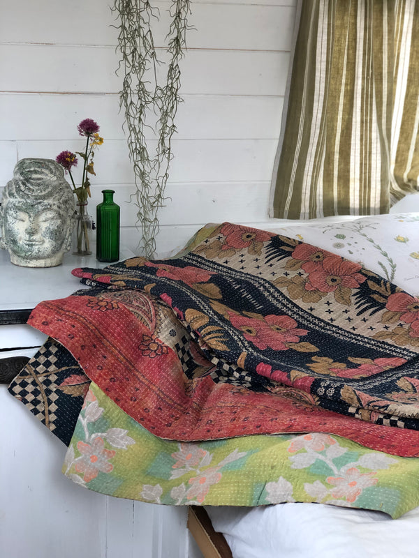 Vintage Kantha Throw
